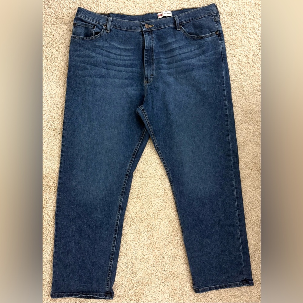 Wrangler Men's Dark Blue Relaxed Jeans